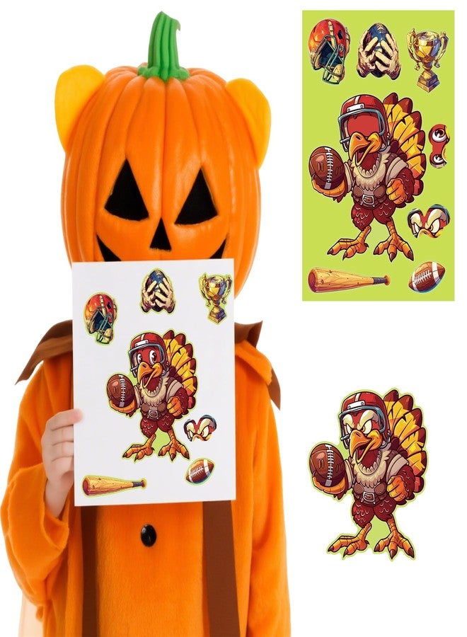 CUTELIILI Make a Turkey Stickers 36 Sheets Thanksgiving Stickers for Kids Turkey,Bear,Tribal,Maize,Squirrel Face Sticker Make Your Own Face Sticker Party Favors DIY Crafts Classroom Teacher Reward - Image 5